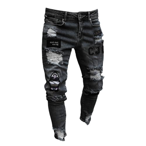 Jeans Hommes Straight Fit Classique Et Élégant Straight Fit Jeans Denim Taille Haute Slim Dechiré Jean Fashion Pantalons Pantalon Homme Jeans