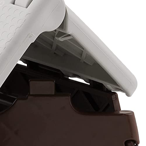MARKWELL 7 Inches Plastic Elegant Look and Super Strong Folding Step Stool for Adults and Kids, Kitchen Stepping Stools, Garden Step Stool - Made in India (Coffee-White) 7 314WzBH6HVL