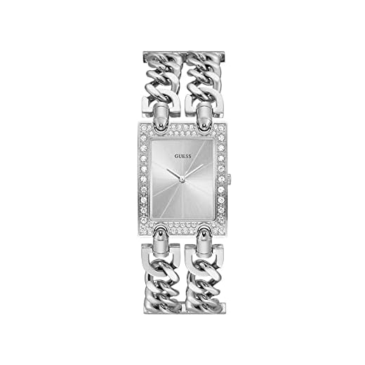GUESS Reloj Analógico para Mujeres de Cuarzo con Correa en Acero Inoxidable W1121L1