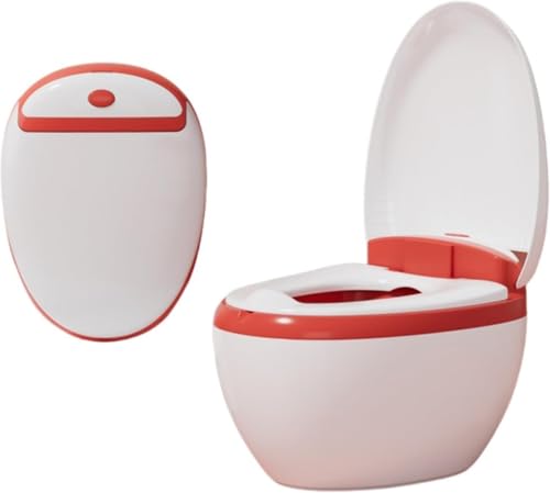 Eculcki おまる 子供シミュレーション おまる 簡易トイレ 携帯トイレ 子供用便座 くるくるトイレ トイレトレーニング 多機能ミニトイレ 補助便座 フタ付き 携帯トイレ 滑り止め ソフトクッション (スタンダードモデル+ミュージックライト+プレゼント