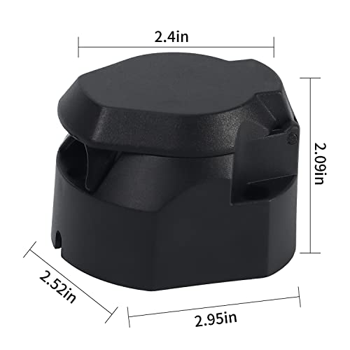 Woola 12V Anhänger steckdosen adapter 13-polig Elektrische Anhängersteckdose Anhängersteckdose Wasserdichter… – Bild 3
