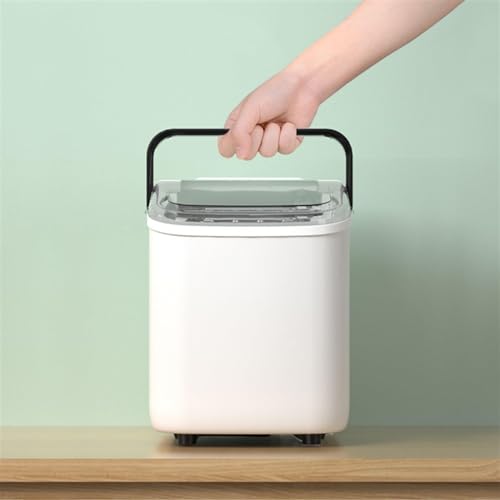 Fabricadora de hielo de mostrador con asa para transporte, 17-22 lb/día, 9 cubos listos en 6 minutos, máquina portátil de cubos de hielo con autolimpieza y panel táctil, para hogar/cocina/oficina/bar miniatura 7