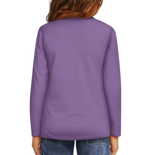 Image of Girls Long Sleeve T Shirt Cute Cartoon Crewneck Shirt for Kids 3-16Y Fall Winter Clothes