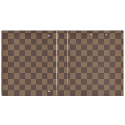 Image of Brown Checkerboard B 3 Ring Binder with 2 Interior Pockets 1.5 inch Binders 3 Ring Heavy Duty Fit 8.5 inch x 11 inch Letter Size for Office School, 2 Pack