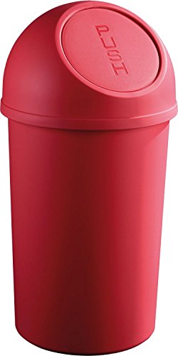 Preisvergleich Produktbild Helit H2401325 - Push-Abfallbehälter "the flip" 45L, rot