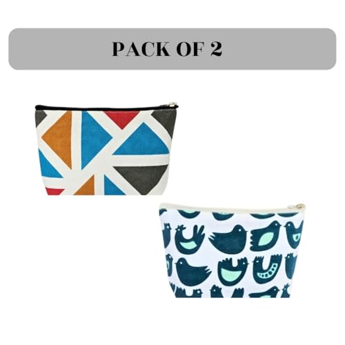 Image of Greencraft Makeup Pouch for Women | Multipurpose Pouch for Travel Carry Cute, Carry Smart & Your Daily Companion, Everywhere - Multicolor