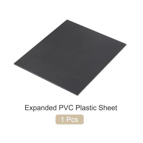Image of Expanded PVC Plastic Sheet 7 /64 inch Thick, 8 inchx10 inch Lightweight Rigid Foam Sheet, [for Crafts Signage Displays Digital Screen Printing] - Black / 1 Pcs