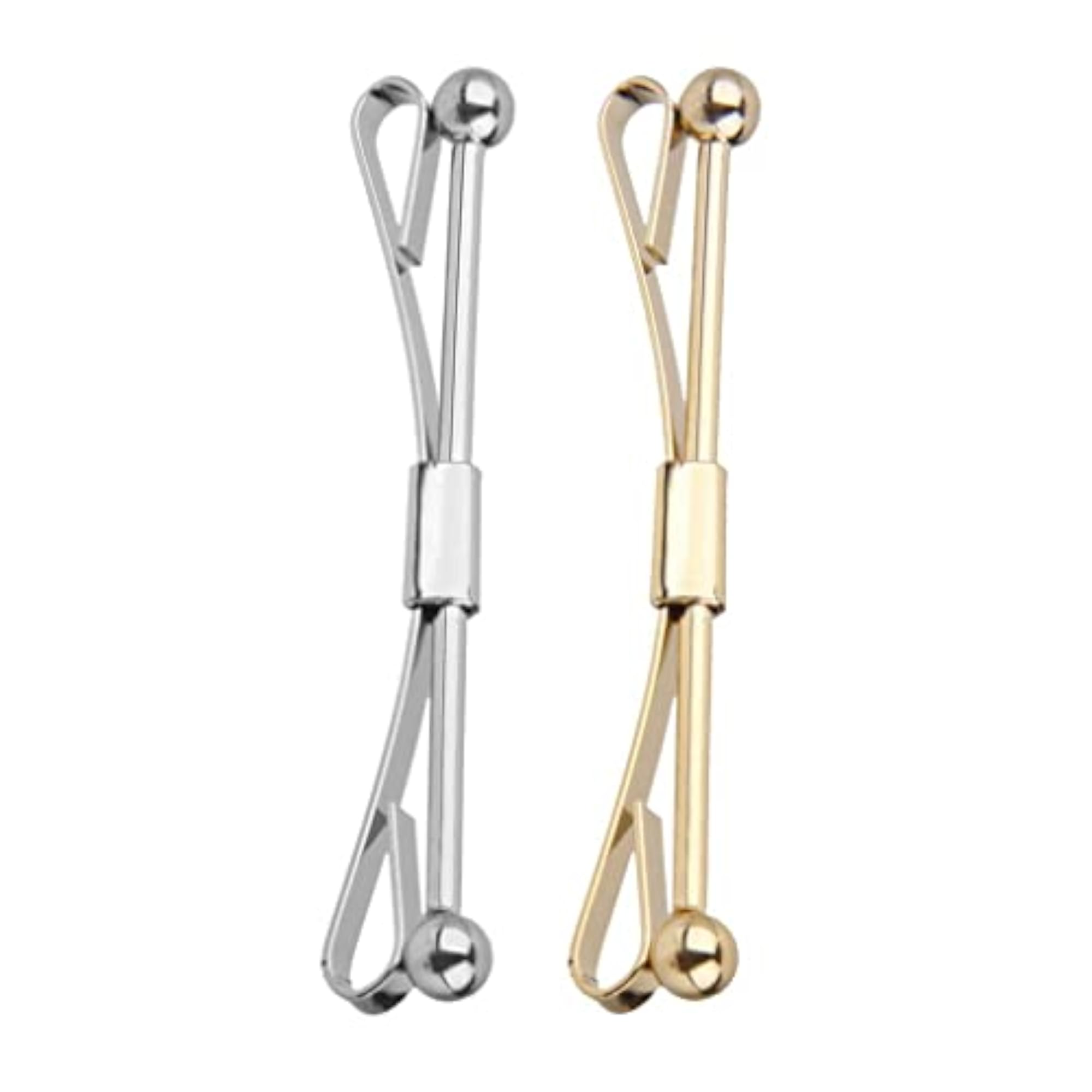 Men's 2 Piece Necktie Shirt Tie Collar Pin Clip