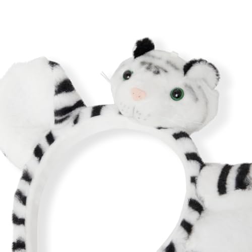 Image of Radhu & Kabby Hairband for Kids | Headband for Girl with Tiger Ears | White Animal Figure Hairband | Fun Dress-Up Accessory for Girls and Boys | Soft and Comfortable | One Piece