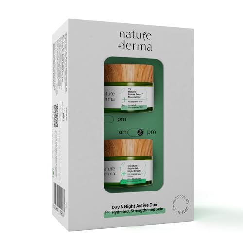 Image of Day & Night Cream with Natural Biome-Boost | Reduces Dullness, Fine Lines & Wrinkles | Hydrates & Strengthens for Healthier Skin | 30ml | Moisturizer Combo Kit