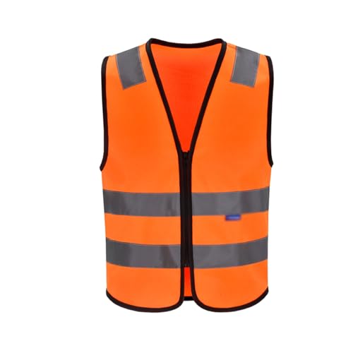Gilet de sécurité réfléchissant esmen orange pour travailler visible et protégé en L