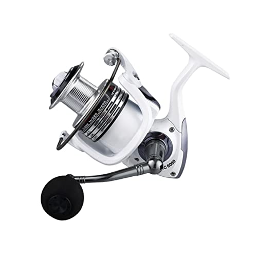 Moulinet de pêche à tambour fixe blanc POPETPOP pour pêcher la truite en rivière calme