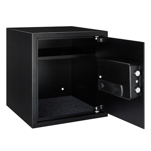 Amazon Basics Digital Safe With Electronic Keypad Locker For Home, Gross Capacity - 39L (Net - 33L), Black