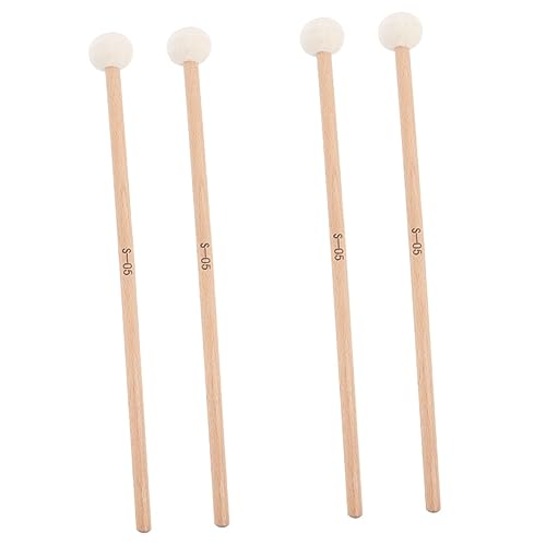 Vaguelly set de 4 baquetas de percusión para timbal, cabeza blanda para niveles miniatura 1