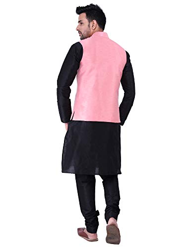 Image of Sadree Silk Men's Kurta Pajama Waistcoat or Nehru Jacket Set