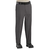  Red Kap Men\'s Elastic Insert Work Pant, Charcoal, 42W x 32L