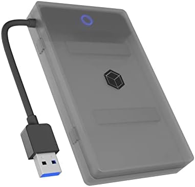 ICY BOX SATA auf USB Adapter für 2,5" HDD / SSD, Festplatten Adapter, USB 3.2, USB-A, Schutzbox, Werkzeuglos, Externes Gehäuse, IB-AC603b-U3