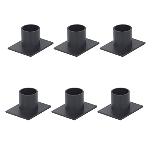 Catálogo de Portavelas de columna del mes. 44 ChiweiJ 6 Unidades de candelabros cónicos, portavelas de Columna de Metal Negro Esmerilado con Base Estable, Soporte Decorativo de Estilo Retro para Bodas, Fiestas, Bares y...