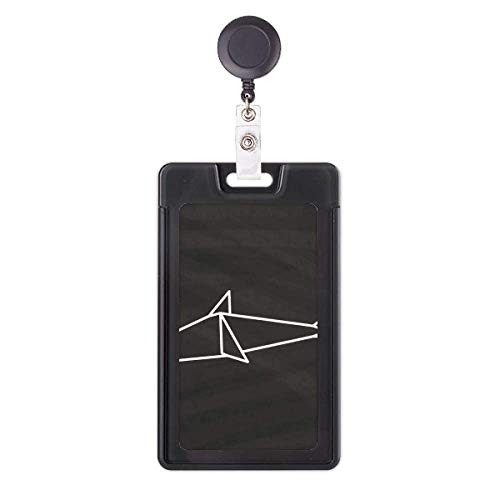 Porte-badge rétractable dauphin origami anti-perte avec pochette
