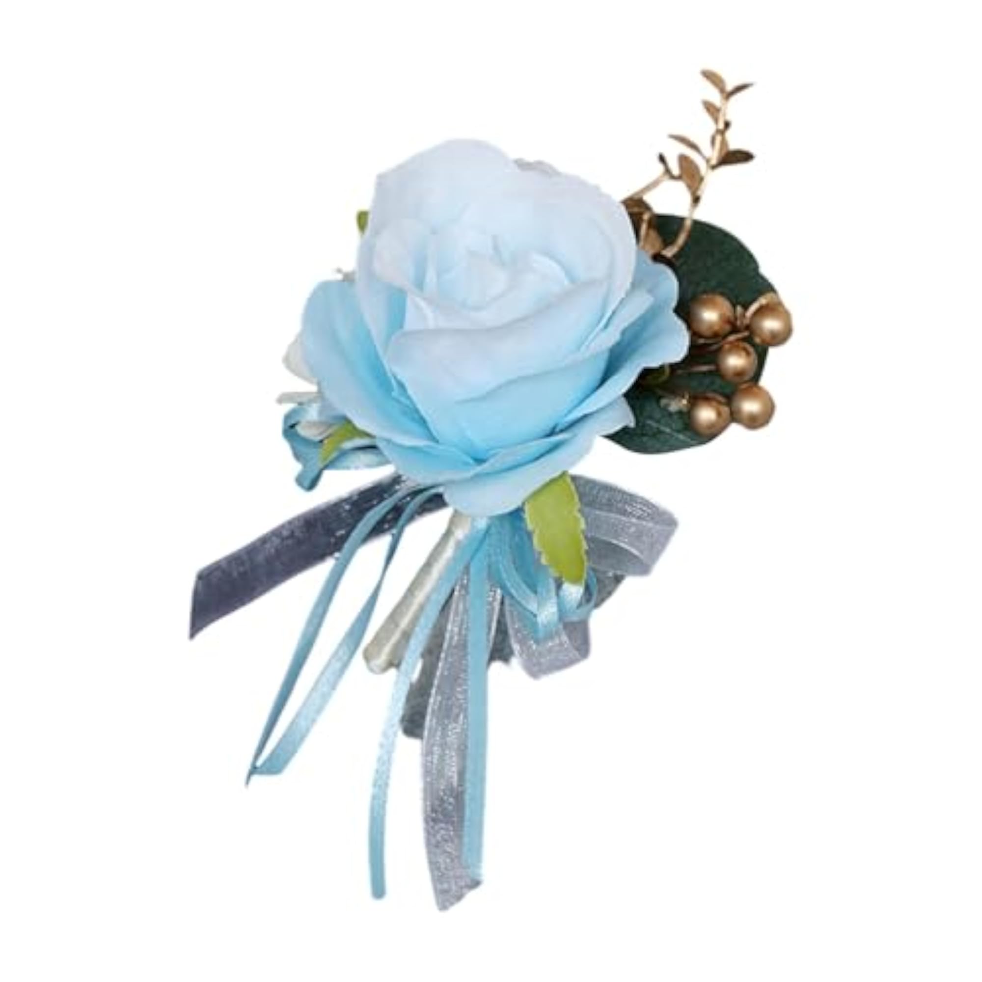 Wedding Flower Romantic Brooch Suit Pin, Blue