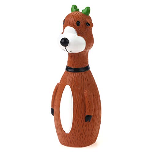 Chiwava 3 Stücks 5.7' Latex Quietsch Weihnachten Hundespielzeug für kleine Hunde Kau und Quietsched interaktives HOL-Spielzeug