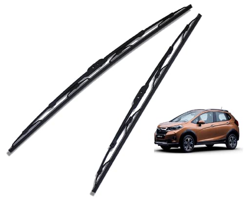 Image of Euro Care Metal Type Wiper Blade Compatibility with WR-V Windshield Car Wiper Blade Size D-24,P-14