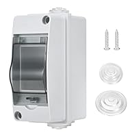 Szaboviktoria Sicherungskasten Aufputz Mit 2 Module, Verteilerkasten Aufputz, Verteilerkasten IP65, Unterverteilung Aufputz, Kleinverteiler Aufputz, Für Garten Oder Außenbereichen