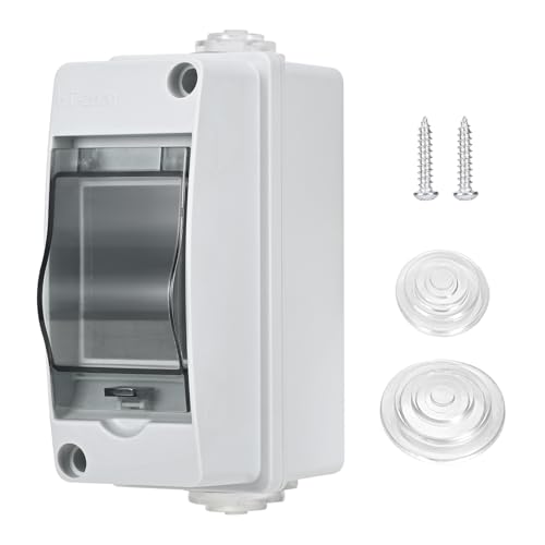 Szaboviktoria Caja Estanca Exterior Electrica Con 2 Módulos, Caja Electrica Exterior, Cuadro Electrico Superficie, Caja Cuadro Electrico Para Jardín o Zonas Exteriores