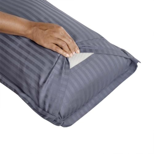 Image of Wakefit 100% Cotton Pillow Cover Set of 4 | 200 TC Soft & Breathable Pillow Cases | Standard Size 18 x 27 Inch | Skin Friendly, Durable & Gentle Machine Washable | Blue Granite