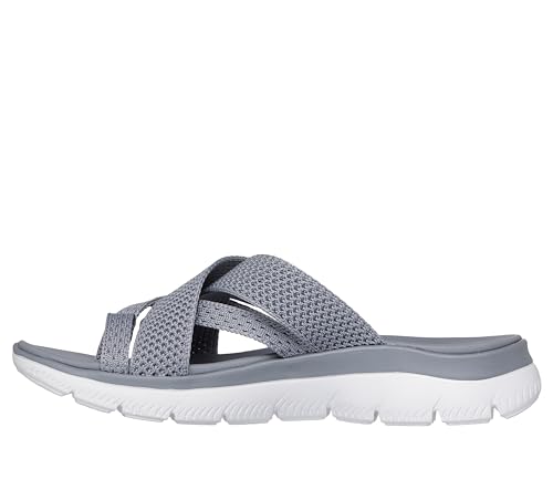 Image of Skechers Women's Summits - Fantasy Walk | Yoga Foam Cushioned Footbed, Machine Washable, Vegan, Knit Strappy Upper, Flexible Traction Outsole, Flip Flop, Thong Sandal