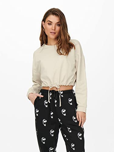 Only Women's Onldreamer Life Unb Ls Oneck String Noos Sweatshirt