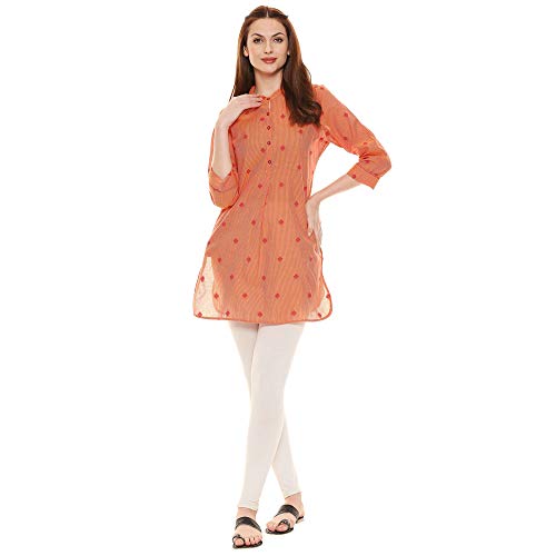Image of STOP by Shoppers Womens Band Collar Striped Kurta (206312739-P)