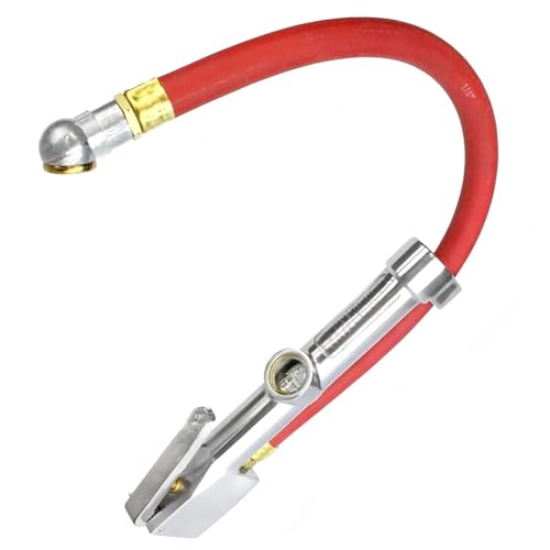S-505 Tire Inflator Gauge with Ball Foot Chuck - for Milton Home Garage/Work Truck Tire Inflation - 10-160 PSI 1/4 FNPT 15 Rubber Hose