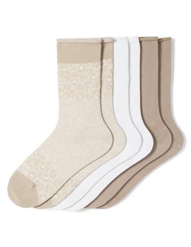 Image of HUE Women's Jeans Sock (Pack of 3), Border Leo Pack, One Size