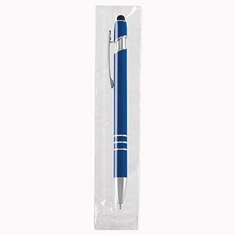 25 Cello-Wrapped Soft Touch Ballpoint Pens With Stylus - Stylus Tip Works with All Touchscreen Devices. Individually Packaged in Cello Wrap Cover