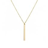 Artmiss Bar Pendant Necklace Gold Long Y-Necklace Delicate Lariat Chain Jewelry for Women(Gold)