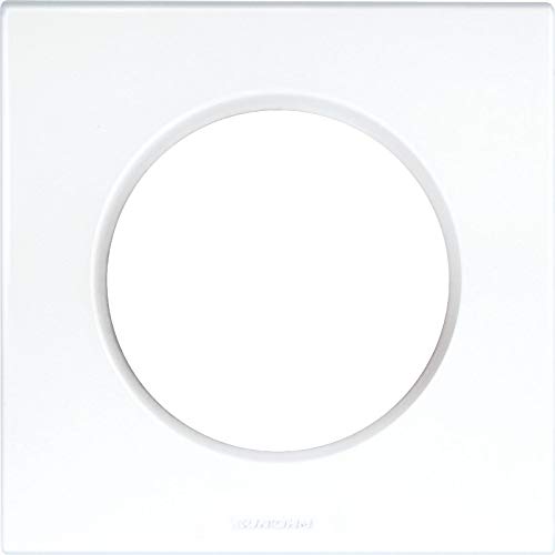 Plaque carrée monobloc Square Eur'Ohm - 1 poste - Blanc Cover