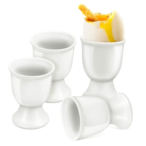 OSOLADY 4piezas Portahuevos De Cerámica y Elegante para Cocina Fácil De Limpiar