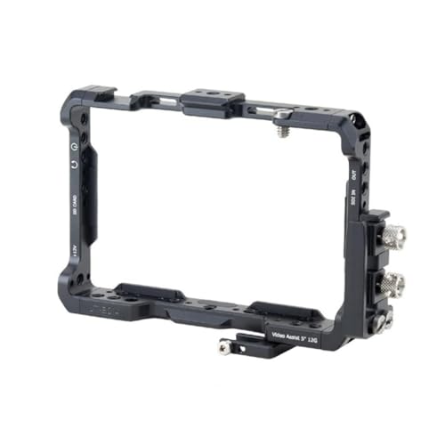 Image of Monitor Cage for Blackmagic Video Assist 5 inch 12G / 3G, Nitze Cage with HDMI and USB-C Cable Clamps