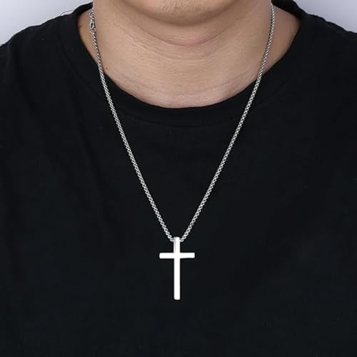 Image of Peora Fancy Cross Pendant with Box Chain Fashion Jewellery Gift for Men & Women