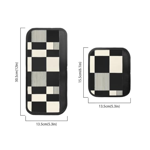 Image of Refrigerator Door Handle Covers Set of 6 Washable Kitchen Appliance Decor Handles Keep Clean Anti-Slip Fridge Accessories Home Decor, Black White Plaid