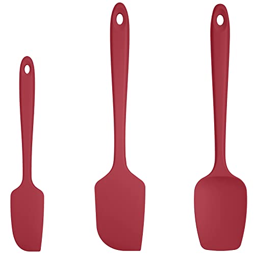 Image of U-Taste Silicone Spatula Set, 600ºF High Temp Heat Resistant, 3-Pcs, Red