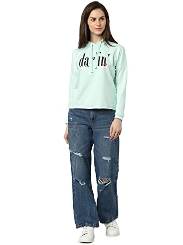 Image of VERO MODA Women's Cotton Hooded Neck Sweatshirt