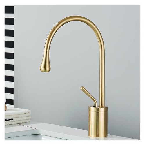 Robinet mitigeur cascade laiton noir blanc pour évier cuisine