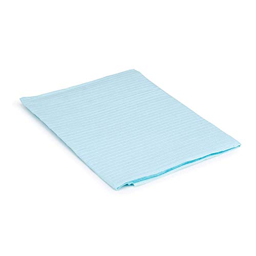 Crosstex Polyback Patient Towel, Extra-Heavy Tissue, 19" x 13" Size, Blue (Pack of 500)