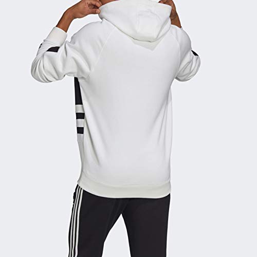adidas Originals Men's Big Trefoil Hoodie Sweatshirt, White, XS