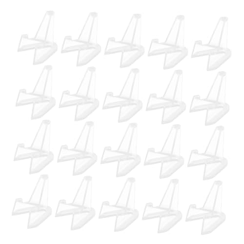 SWOOMEY 20pcs Guitar Pick Holder Stands Clear Display Bracket for Plectrum Organization Compact Lightweight Design for Ukulele Picks