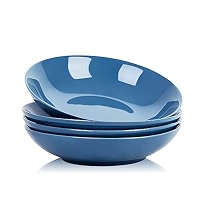 Selamica Lot de 6 grands bols colorés en porcelaine de 22,9 cm - Passe au micro-ondes et au four