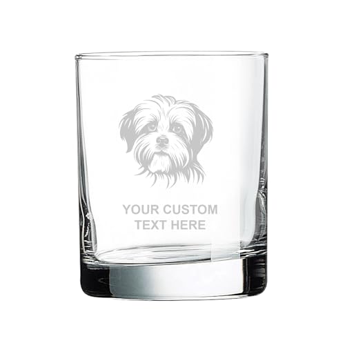 Maltese, Premium Whiskey Bourbon Glass Old Fashsioned 10.5 Oz Las...