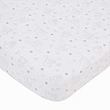 Disney Dumbo - Shine Bright Little Star Gray & White Fitted Crib Sheet, Grey, White